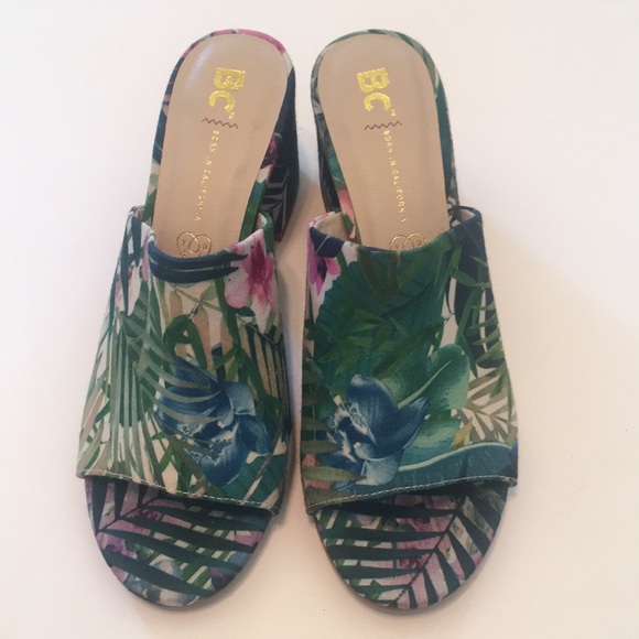 BC Born in California tropical block heel sandal - Picture 4 of 8